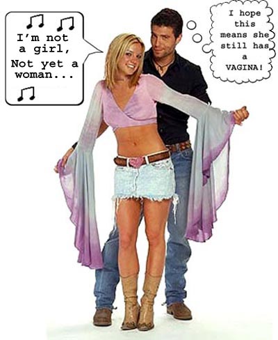 Britney Spears in Crossroads, or is that Cross Roads?  With her is that scruffy punk-rock ex-con, wondering if she has a vagina in this odd liminal state she sings about.